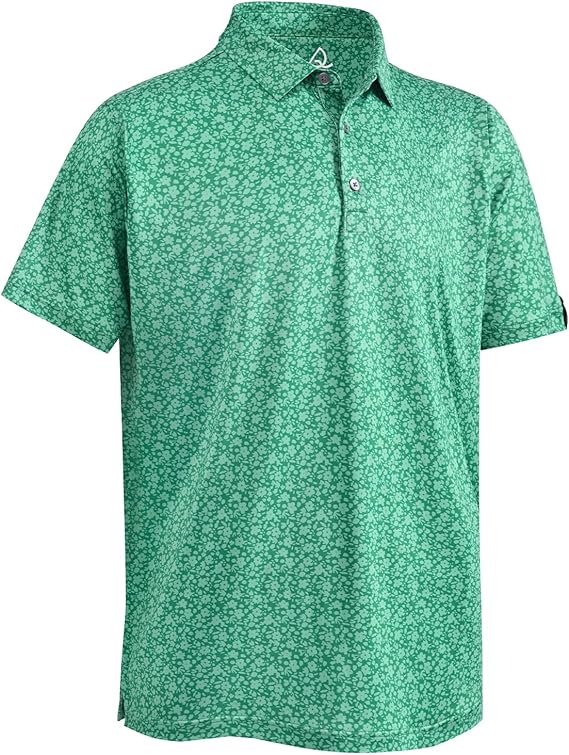 Camisetas de polo para hombre Impresión de moda Camiseta de golf para hombre Ajuste seco Camiseta de golf para hombre de manga corta